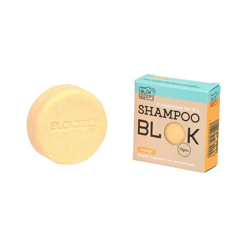 Blokzeep Shampoo & conditioner bar mango 60 gram