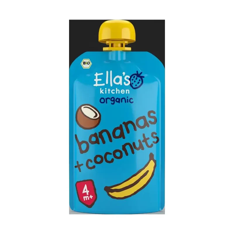 Ella's Kitchen Bananas & coconut knijpzakje 4+ mnd bio 120 gram