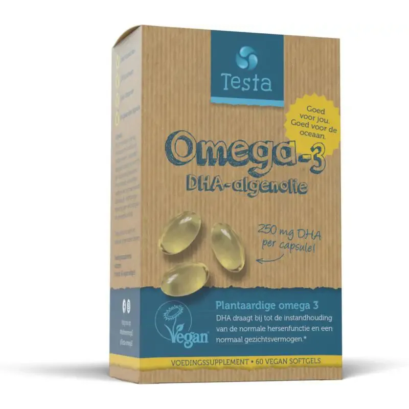 Testa Omega 3 algenolie 250 mg DHA NL 60 softgels