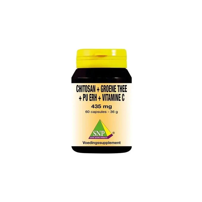 SNP Chitosan groene thee pu erh thee vitamine C 435 mg 60 capsules