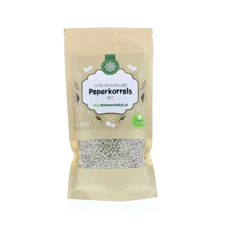 Mijnnatuurwinkel Peperkorrels wit 250 gram