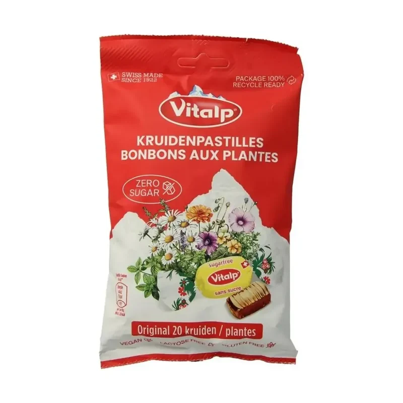Vitalp 20 Kruiden original suikervrij 75 gram