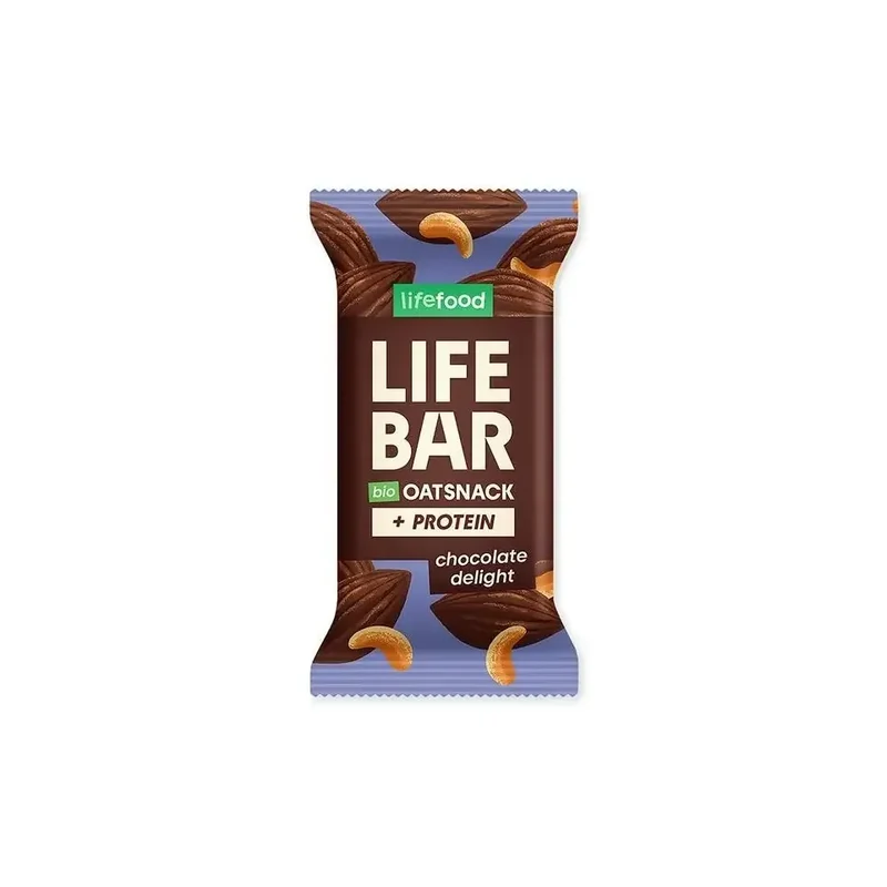 Lifefood Lifebar oatsnack proteine chocolate delight biologisch 40 gram