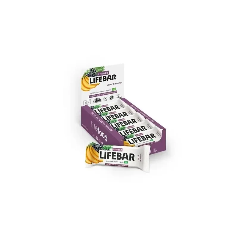 Lifefood Lifebar acai banana bio raw 40 gram