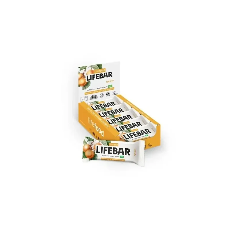 Lifefood Lifebar abrikoos bio raw 40 gram