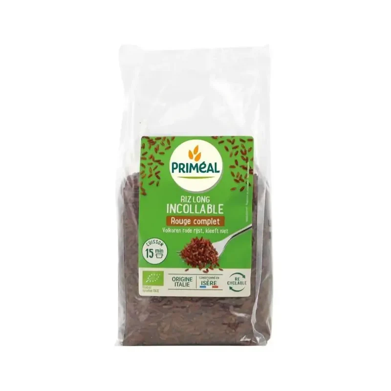 Primeal Rijst rood volkoren niet klevend 500 gram