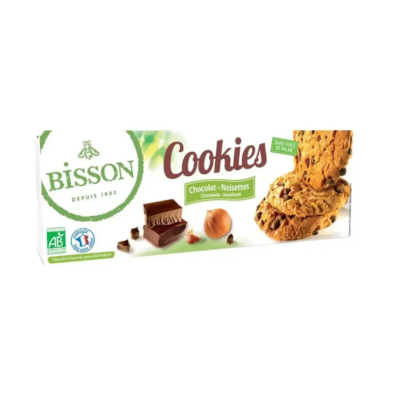 Bisson Choco hazelnoot cookies bio 175 gram