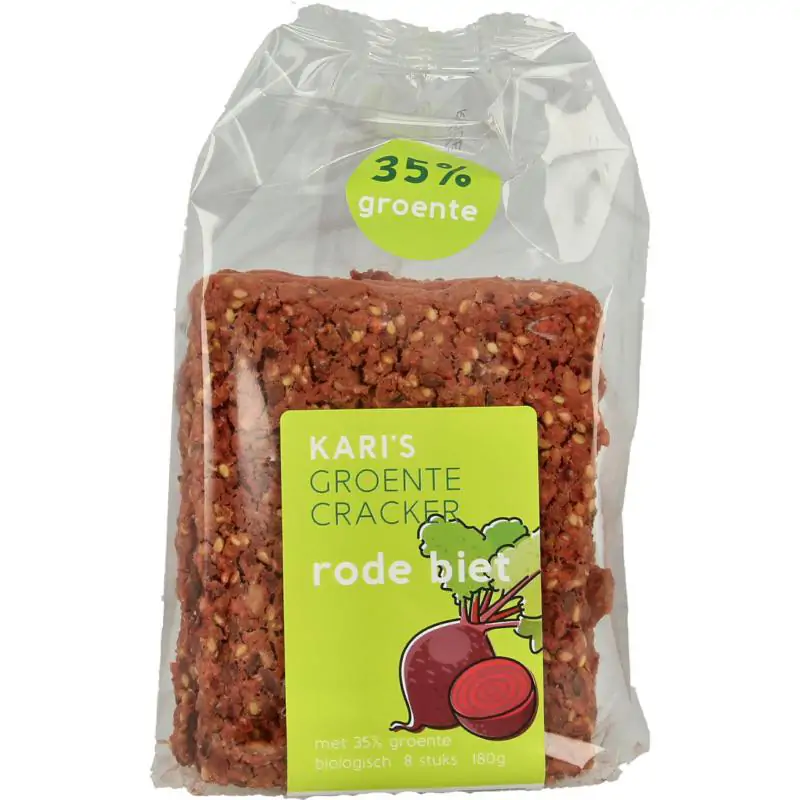Kari's Crackers Groentecracker rode biet bio 180 gram