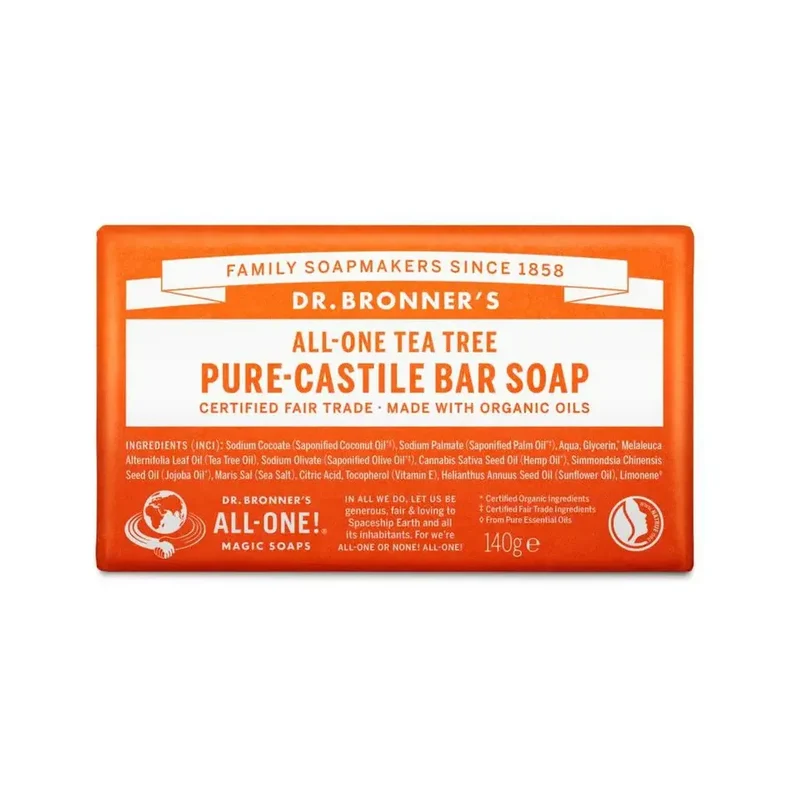 Dr Bronners Barsoap tea tree 140 gram