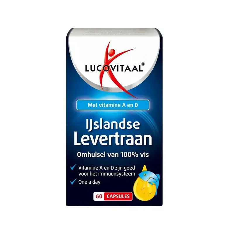 Lucovitaal Levertraan ijslands 60 capsules