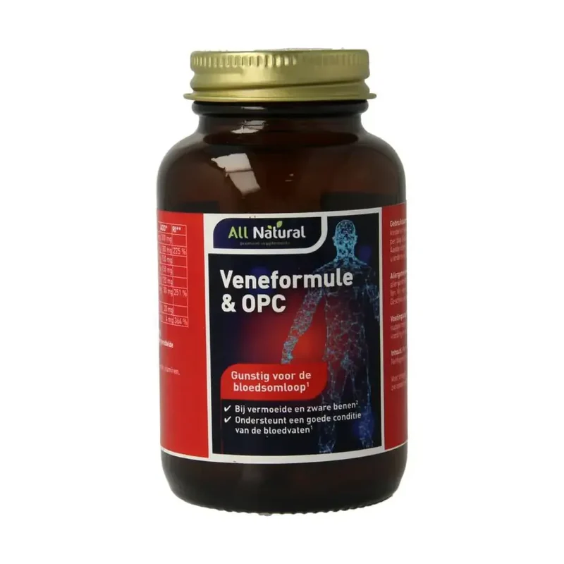 All Natural Vermoeide en zware benen 60 vcaps