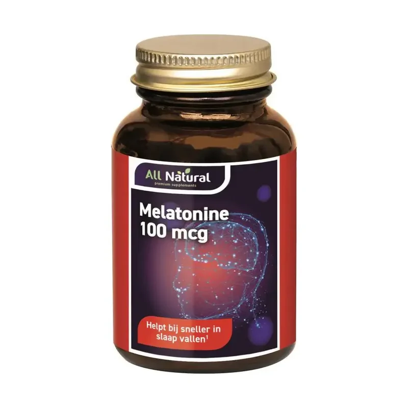 All Natural Melatonine 100 mcg 500 tabletten