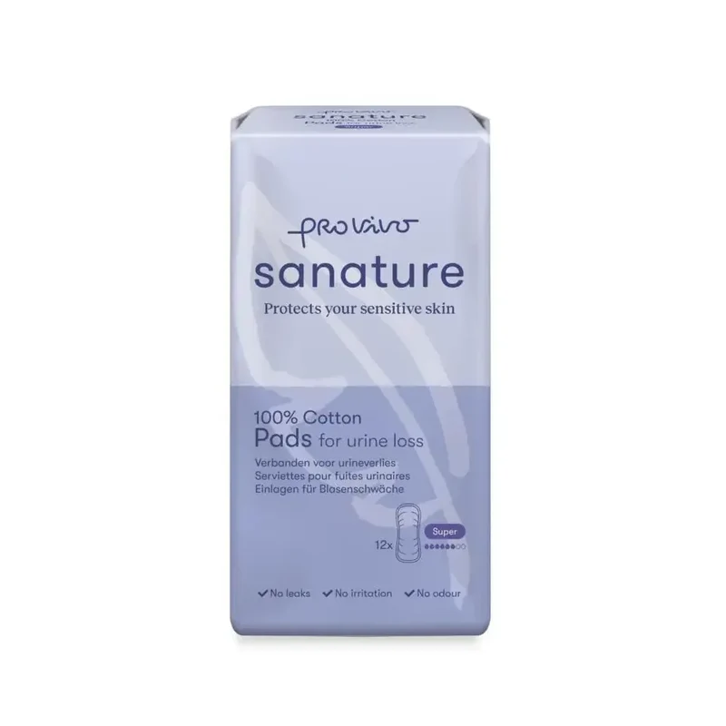 Sanature Pro vivo katoen incontinentie verband super 12 stuks