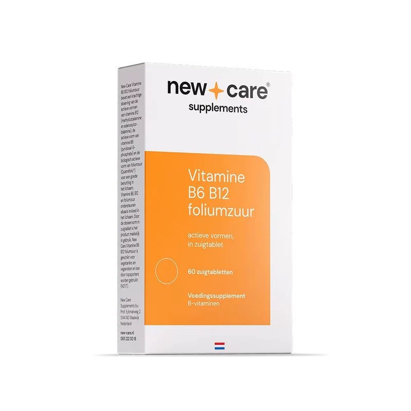 New Care B6 B12 Foliumzuur 60 zuigtabletten