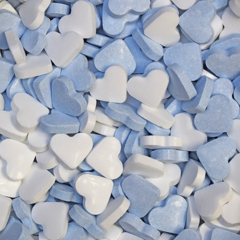 Dextrose Vruchtenhartjes Blauw Wit 1 Kilo