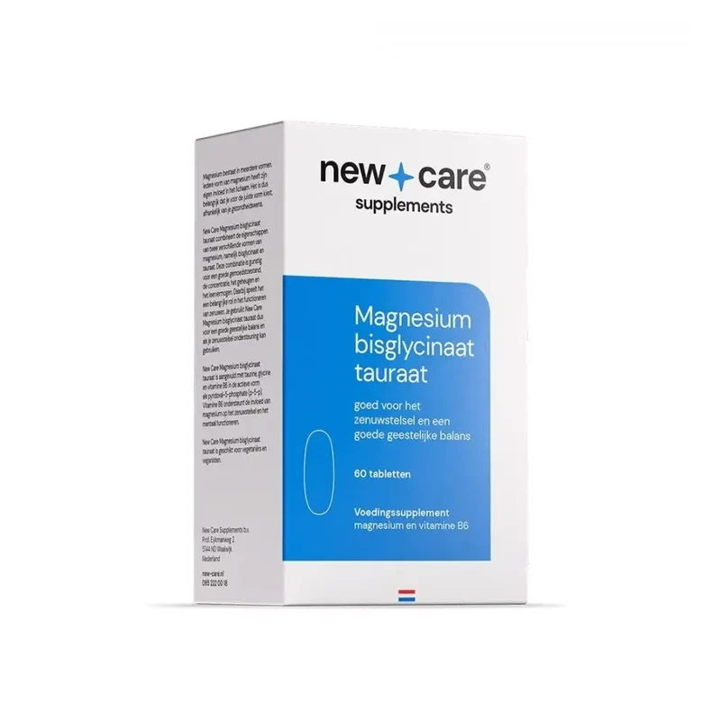 New Care Magnesium bisglycinaat tauraat 60 tabletten
