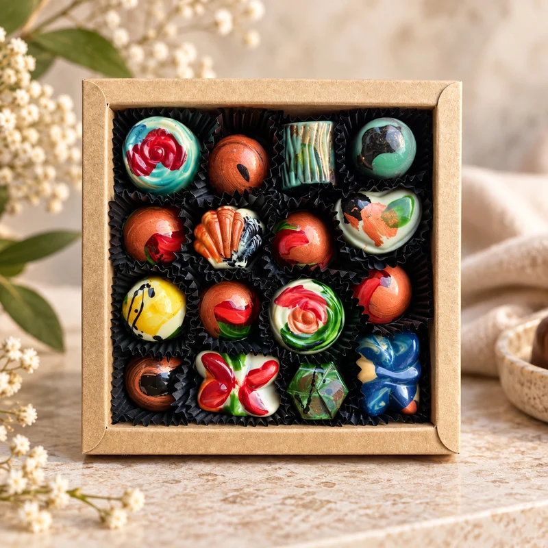 Bonbons Medium Luxe | 16 Handgemaakte Bonbons