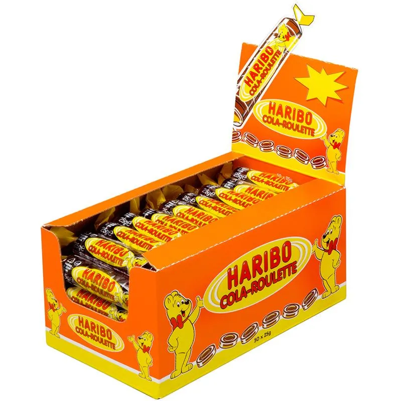 Haribo Cola Roulette Doos - 50 x 25 Gram