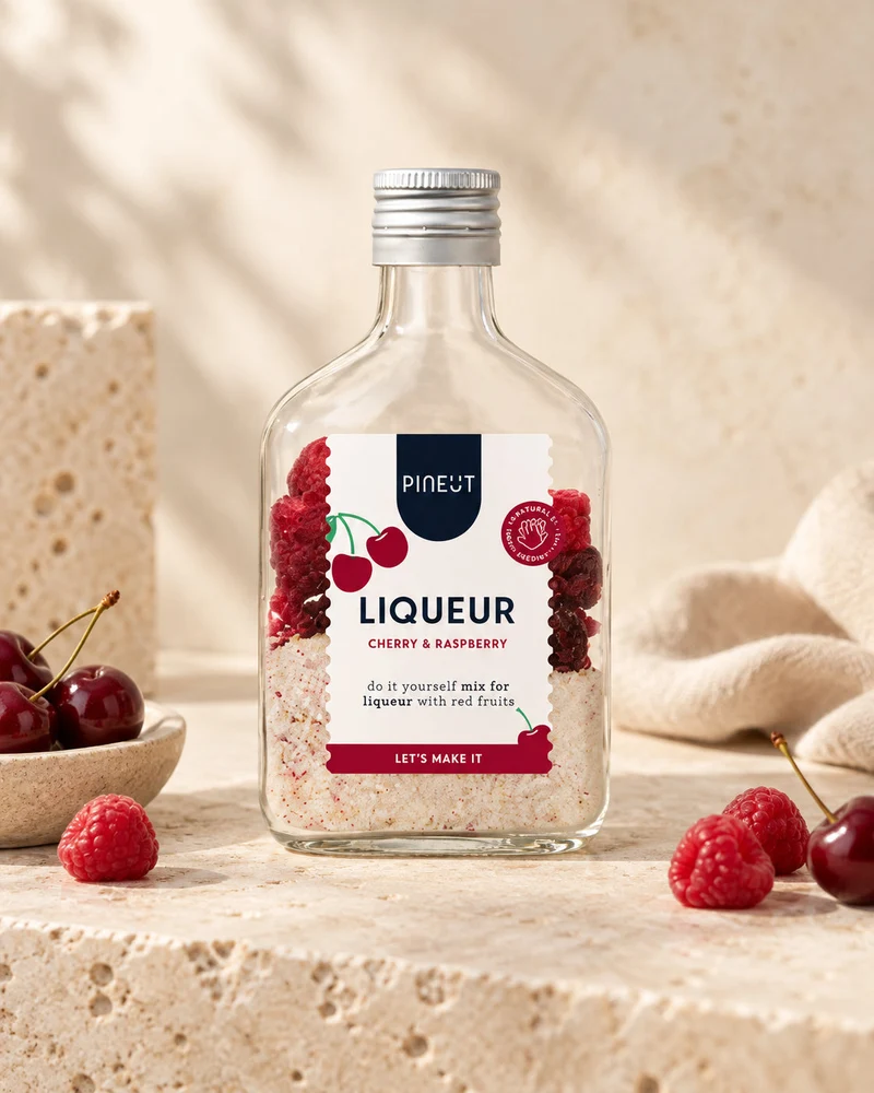 Likeur maken | Pineut Kersenlikeur | Zakflacon | Cherry & Raspberry | BIO