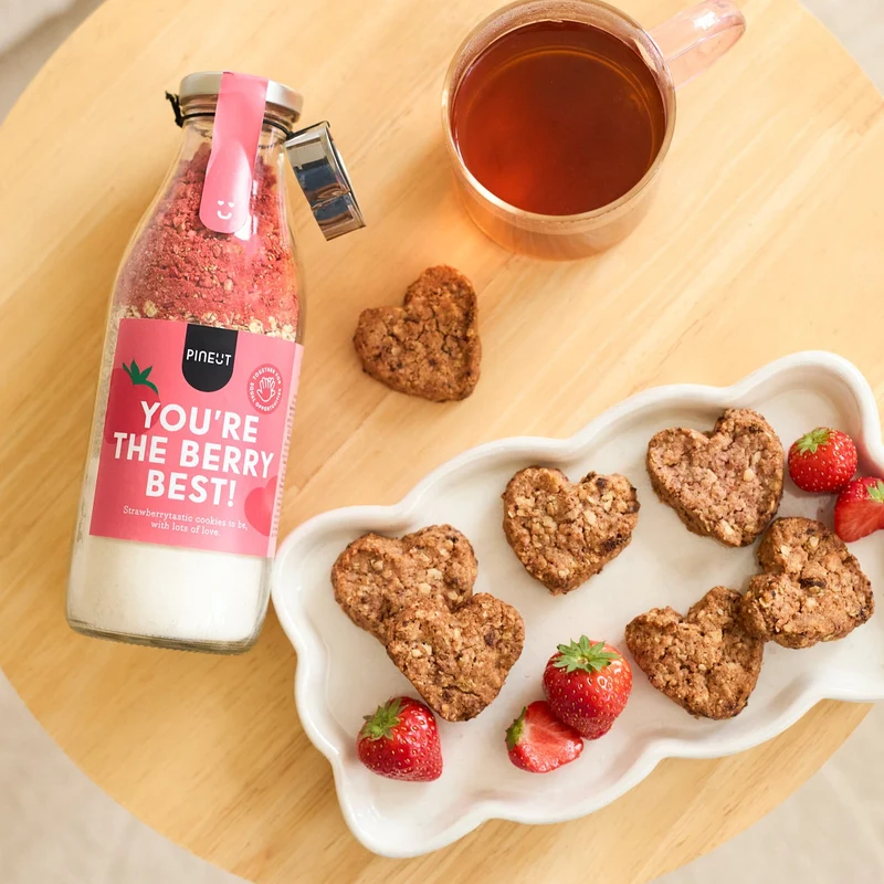You're the berry best!| Aardbei Cookies met hartvormpje