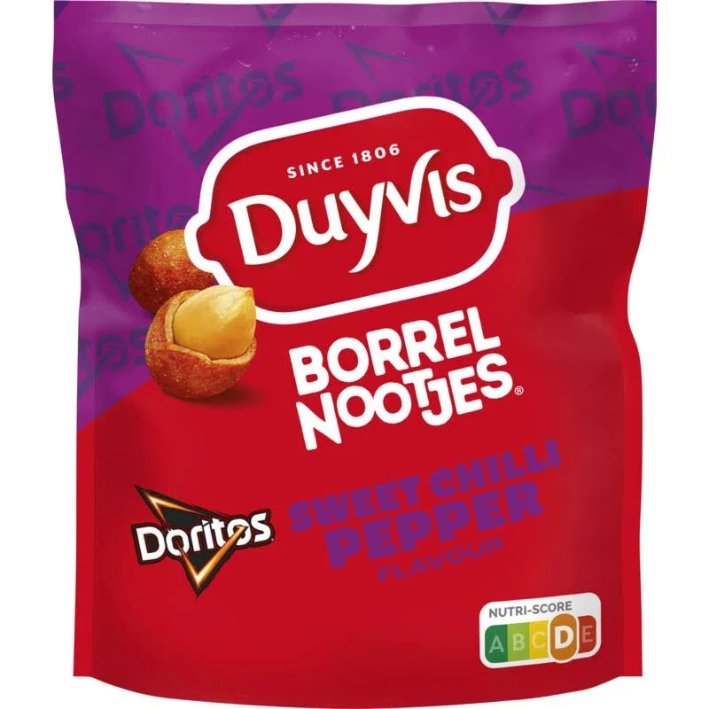 Duyvis Borrel Nootjes Sweet Chilli Pepper 8 x 200 Gram