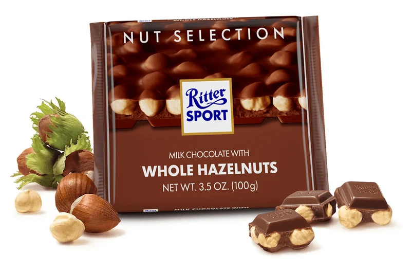 Ritter Sport Milk Whole Hazelnuts Doos 10 x 100 Gram
