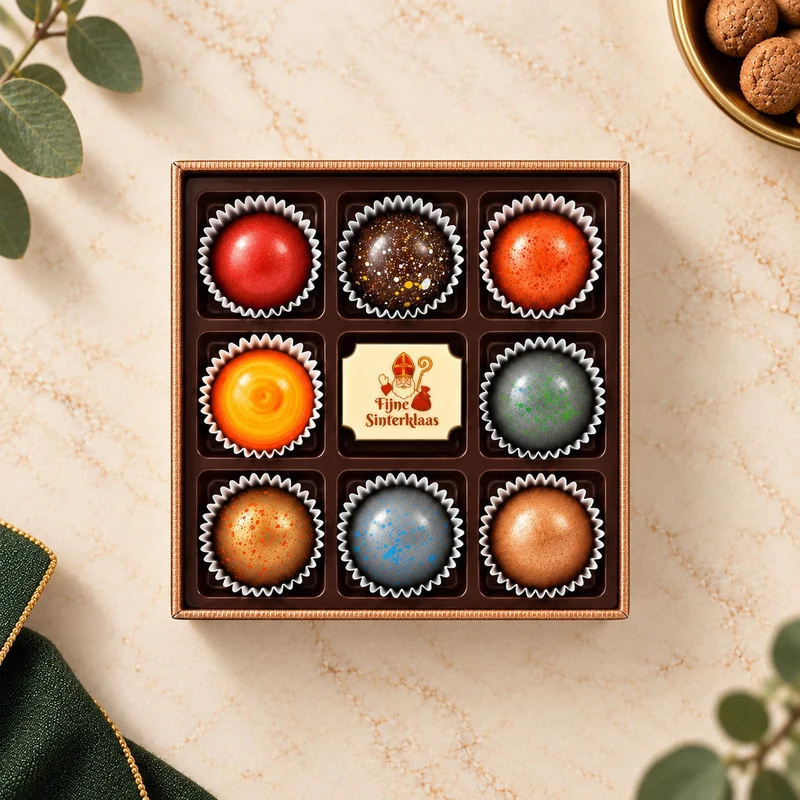 Sinterklaas Geschenkdoos Bonbons | 9 stuks | Fijne Sinterklaas