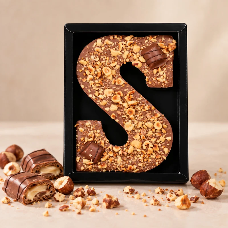 Chocoladeletter S | Bueno Hazelnotencrème | Melk