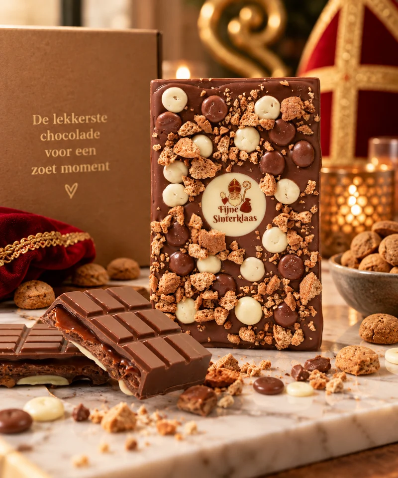 Sinterklaas Chocoladereep | Pepernoten | Melk | 205 g
