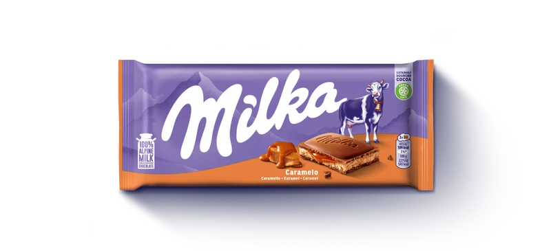 Milka Caramel Chocolade Reep 100 Gram