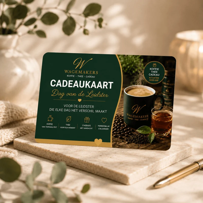 Dag van de Leidster Cadeaukaart – Koffie, Thee, Chocolade of Plant