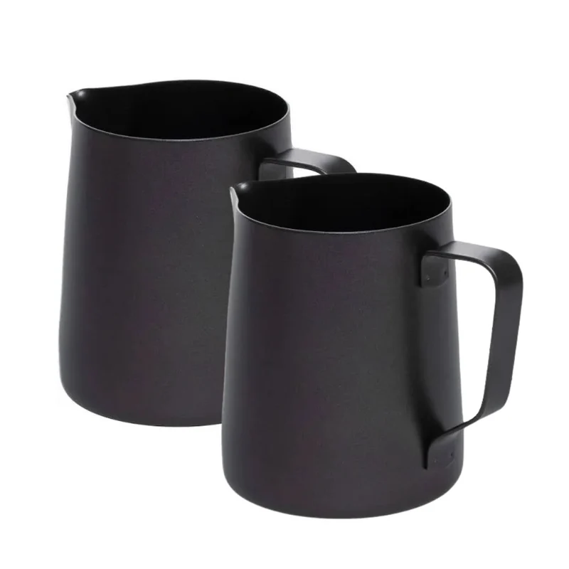 Melkkannetje Zwart Mat – Set van 2 stuks