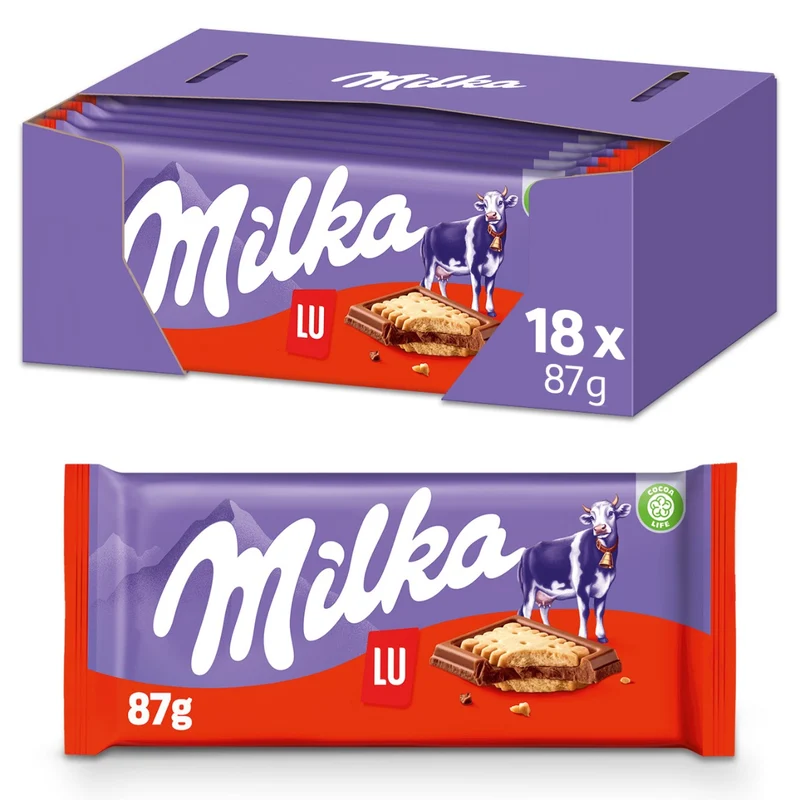Milka Lu Chocolade Reep 18 x 87 Gram