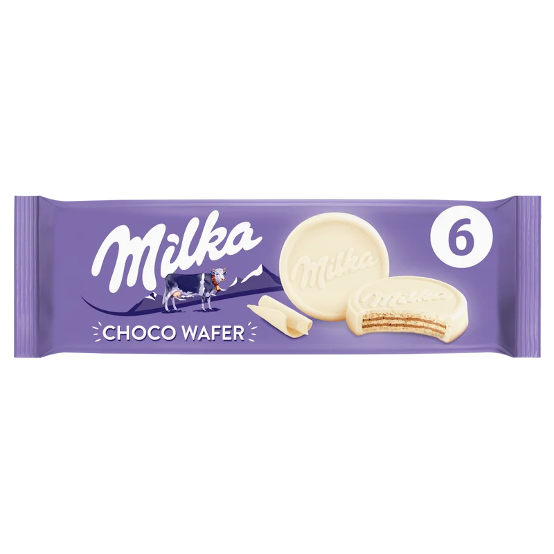 Milka Choco Wafer Witte Chocolade 6 Koekjes 180 Gram