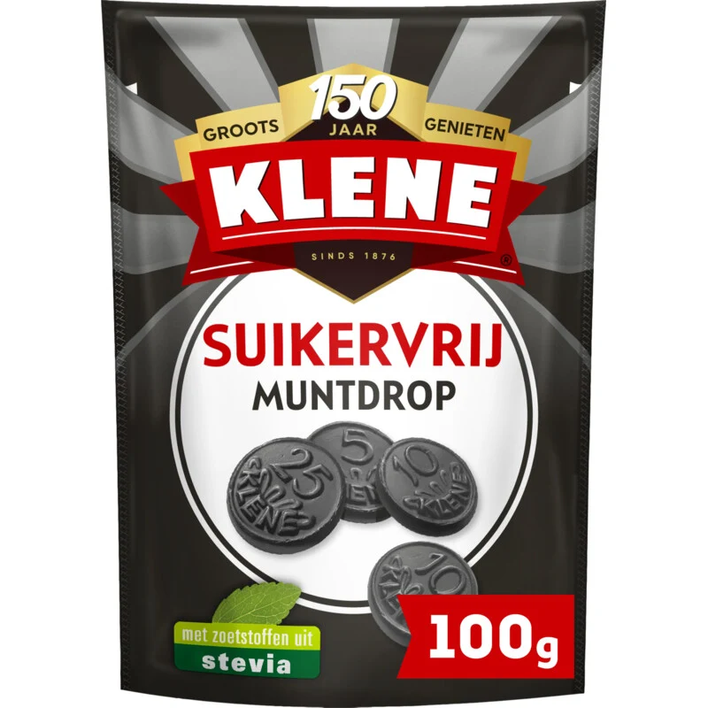 Klene Muntdrop Suikervrij 100 Gram