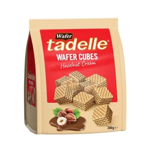 Tadelle Wafer Cubes Hazelnut 200 Gram