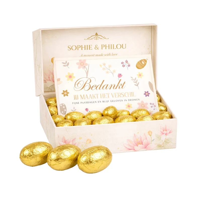 Sophie & Philou Little Easter Delights Luxe Paaseitjes Gold | Mokka