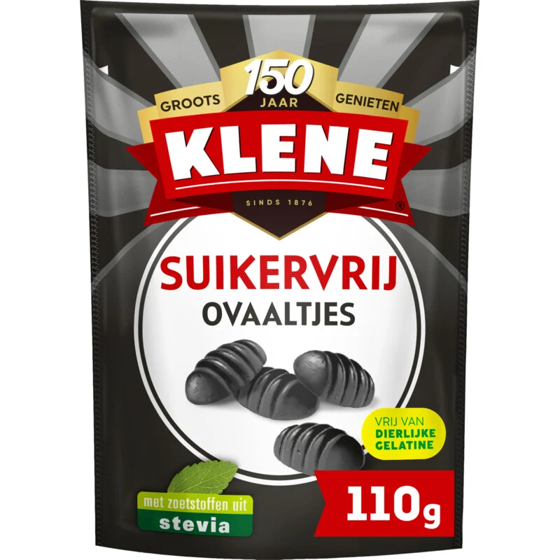 Klene Zoute Ovaaltjes Suikervrij 110 Gram