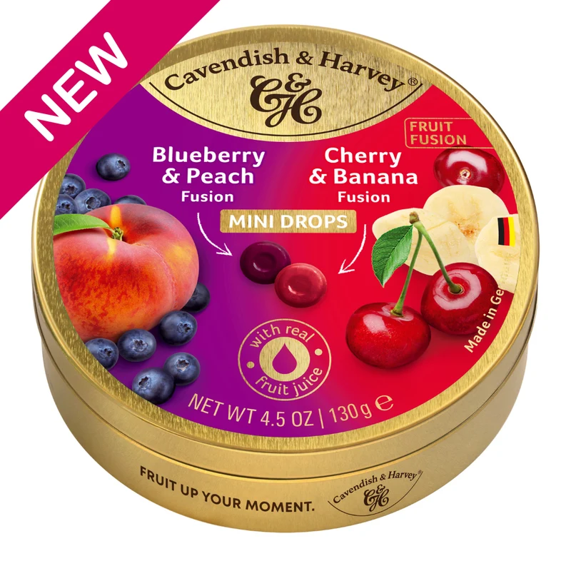 Cavendish & Harvey Blueberry/Peach & Cherry/Banana 130 Gram
