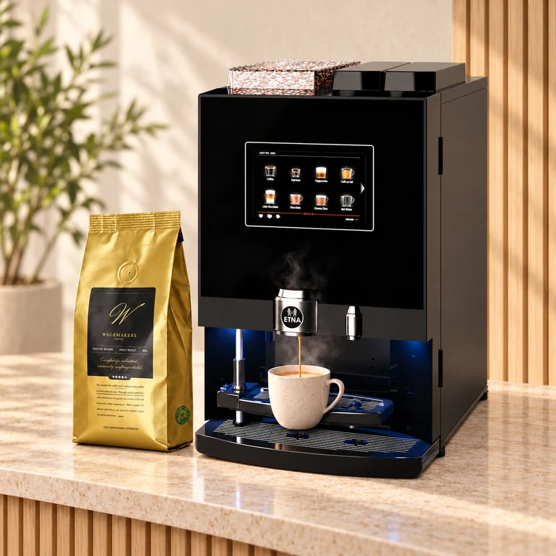 ETNA Dorado Espresso Compact Touch 7" Koffiemachine | Zonder Contract met gratis koffie