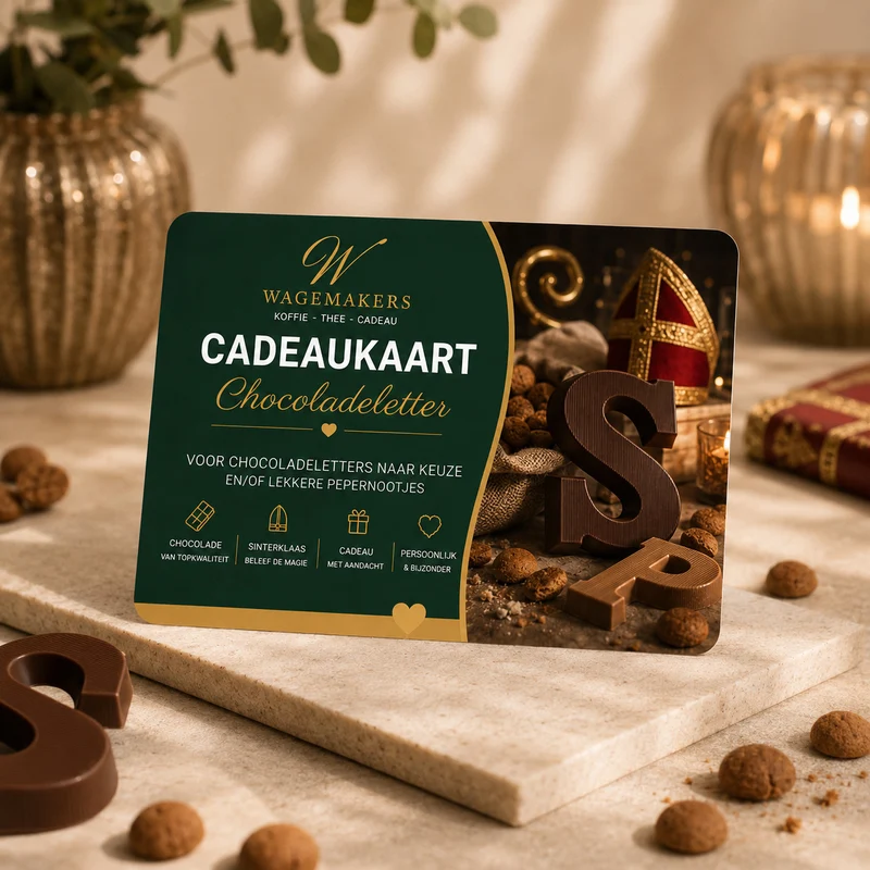 Sinterklaas Keuzecadeaukaart | Chocoladeletter of Kruidnoten