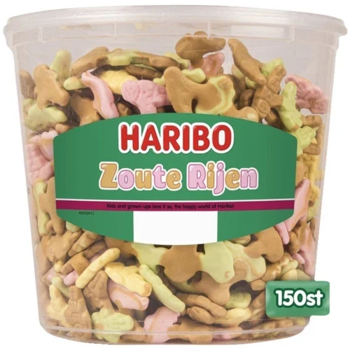 Haribo Zoute Rijen 150 Stuks