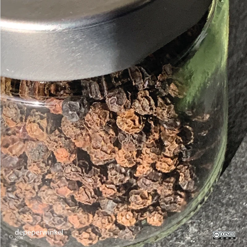 Zwarte Tellicherry peper TGSEB GI