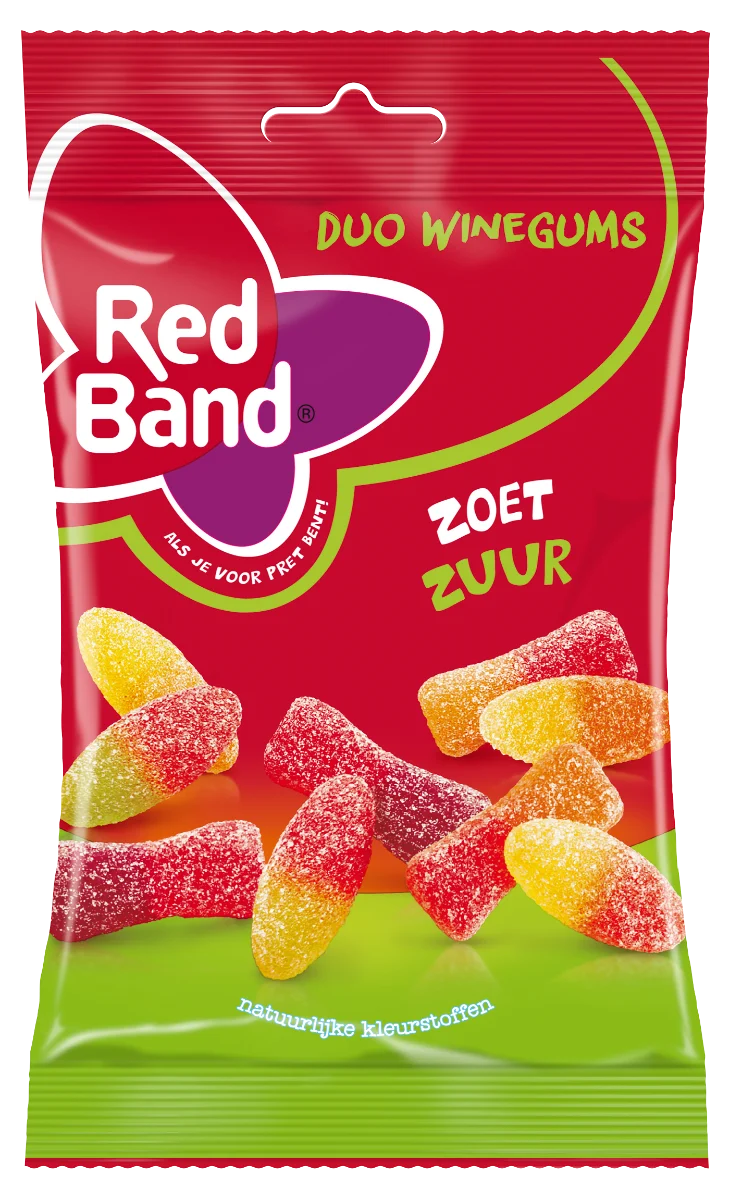 Red Band Winegums Zoet Zuur 120 Gram