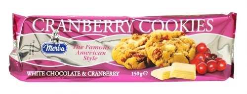 Merba Witte Chocolade Cranberry Koekjes 150 Gram