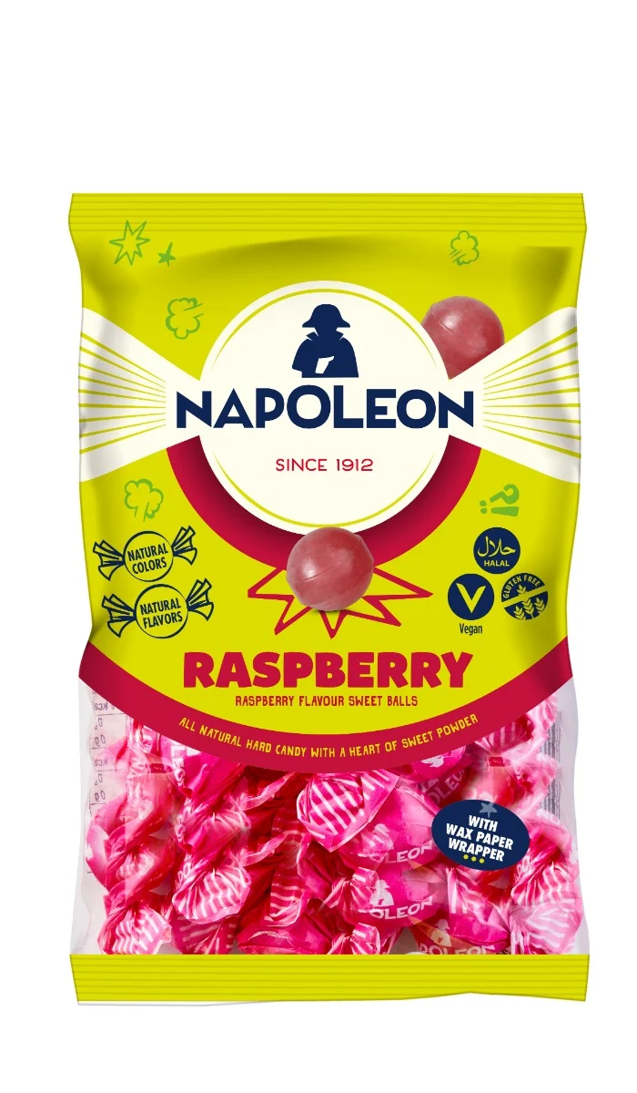 Napoleon Framboos Kogels 150 Gram