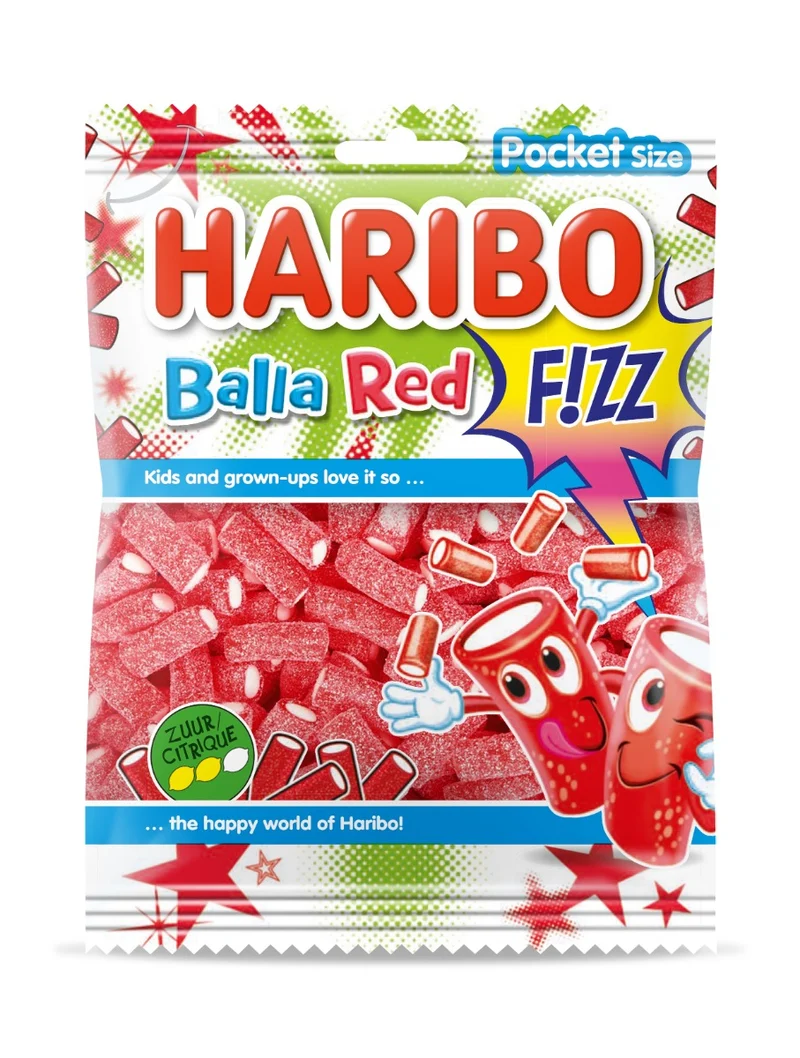 Haribo Balla Red Zuur 70 Gram