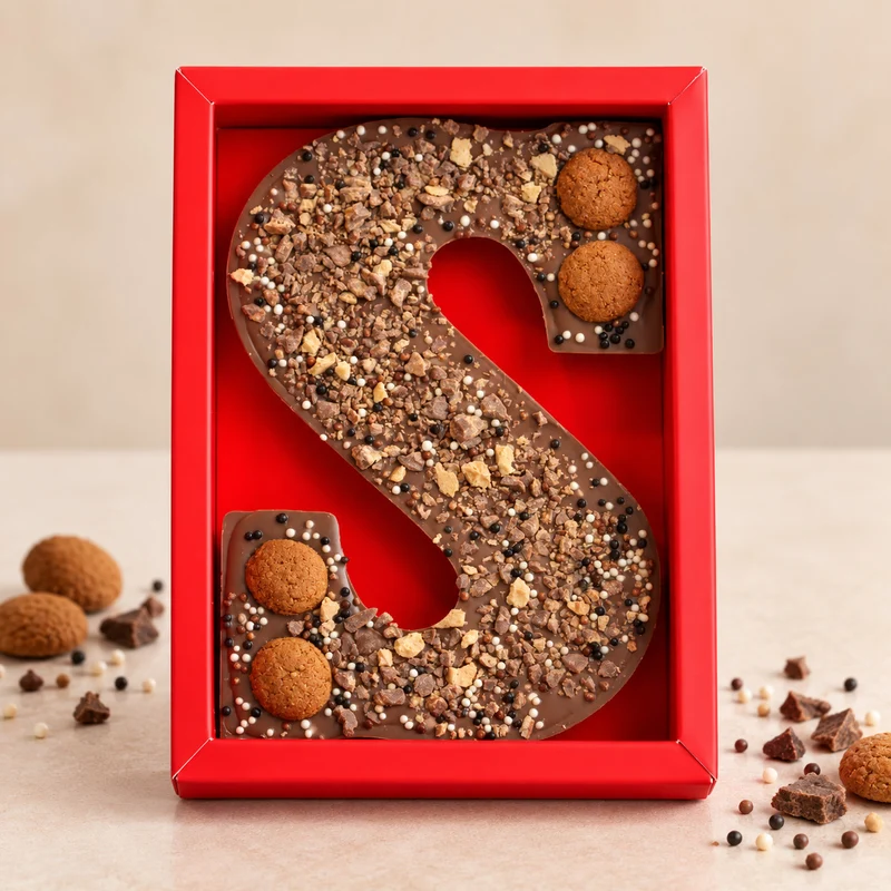 Chocoladeletter S | Cookies & Pepernoot | Melk | 200 g