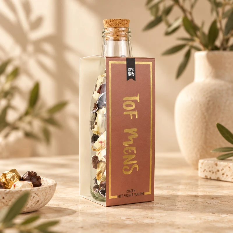 Momenten fles met toffees – Tof mens