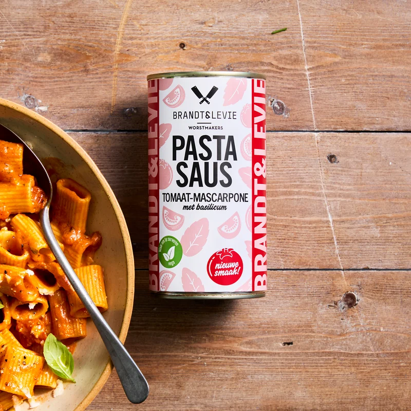 Pastasaus Tomaat-Mascarpone met Basilicum